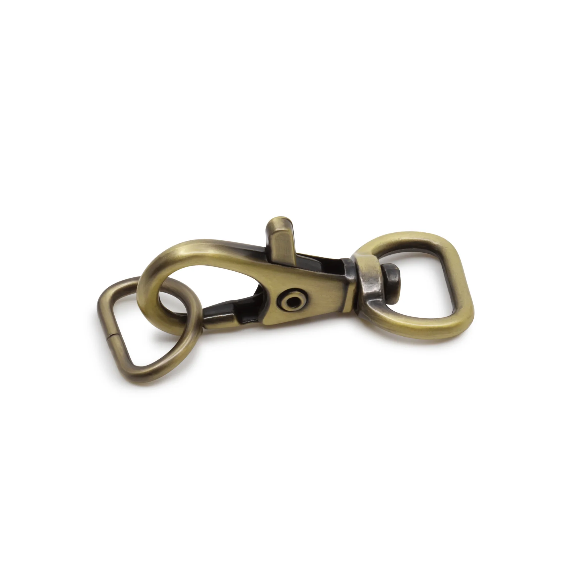 1/2" Swivel Hooks & D-Rings, Antique Brass, 12 Sets - Image 3