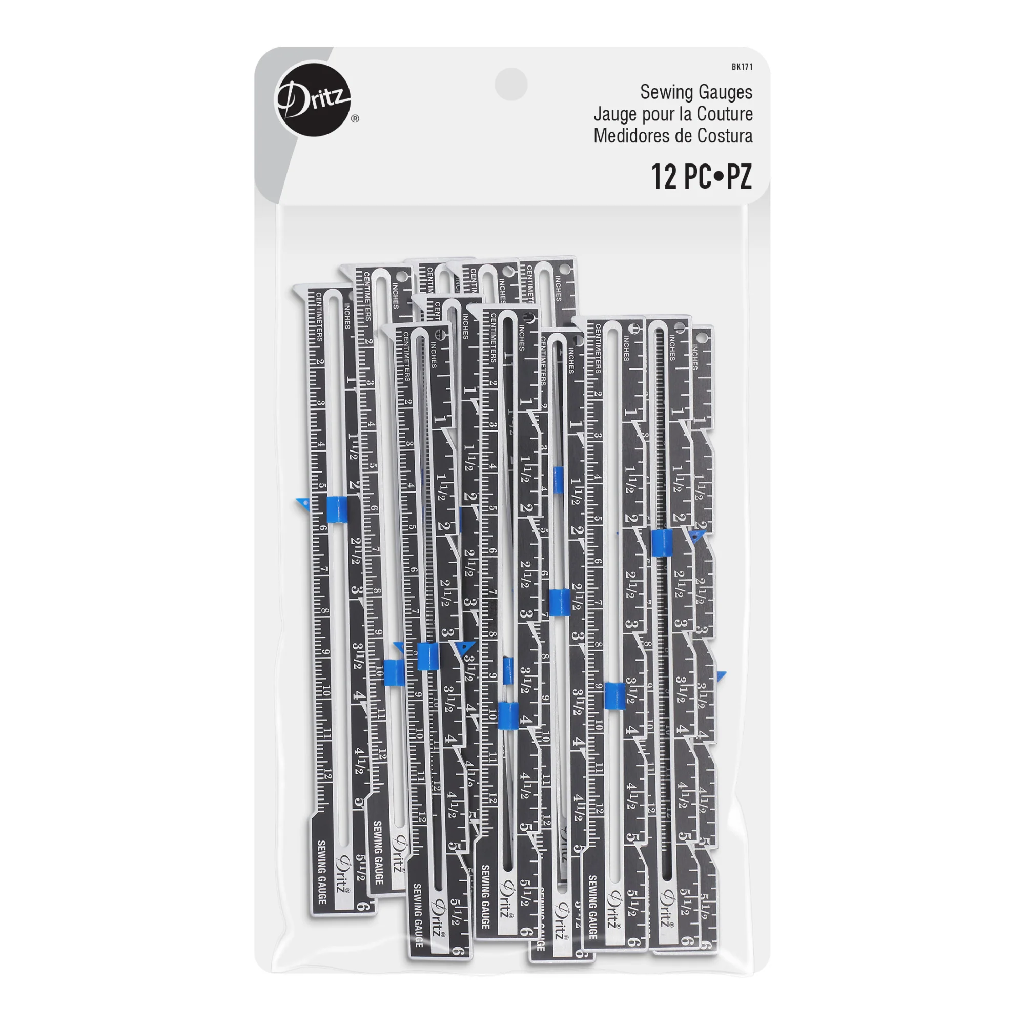 6" Sewing Gauges, 12 pc