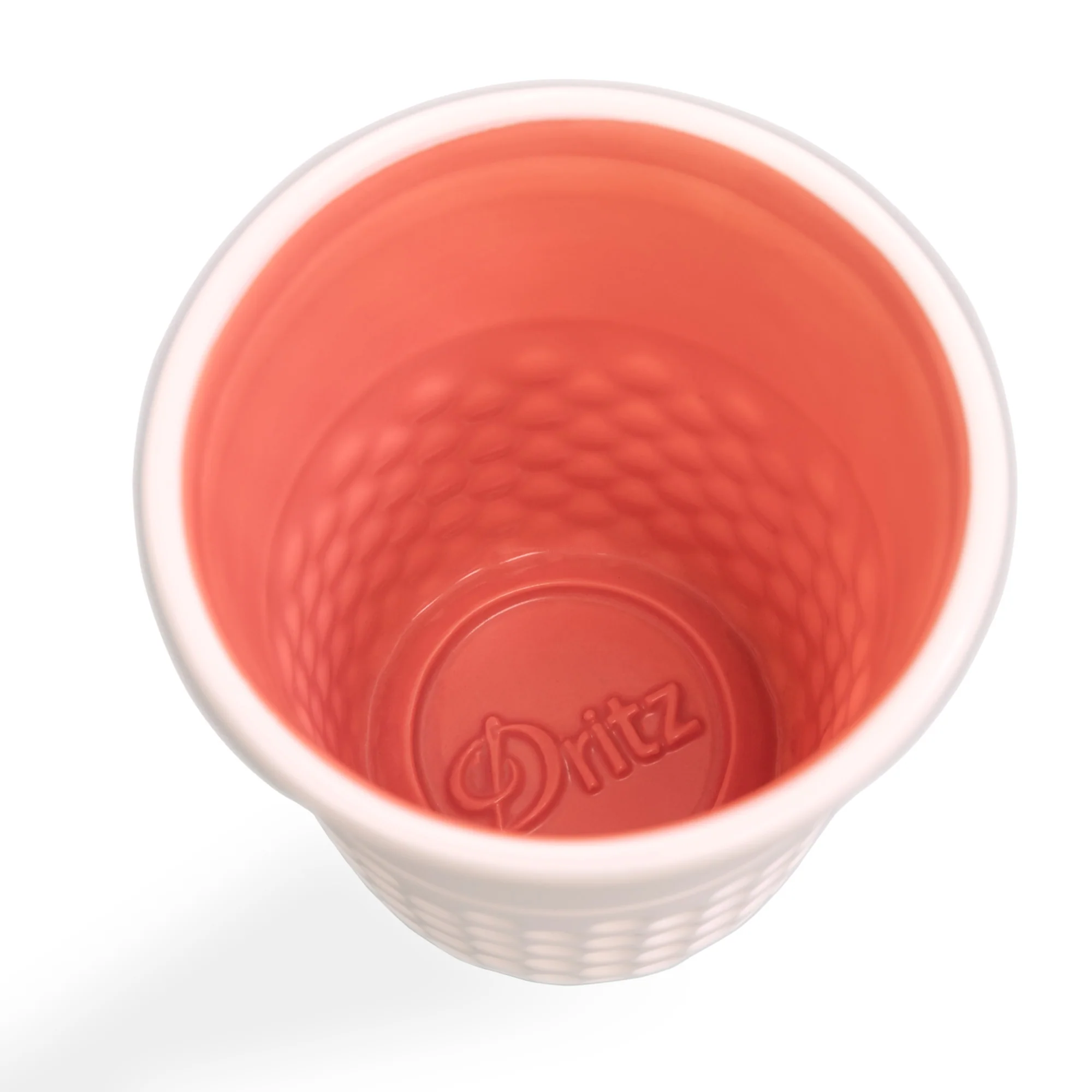 Novelty Ceramic Thimble Container, Coral - Image 3