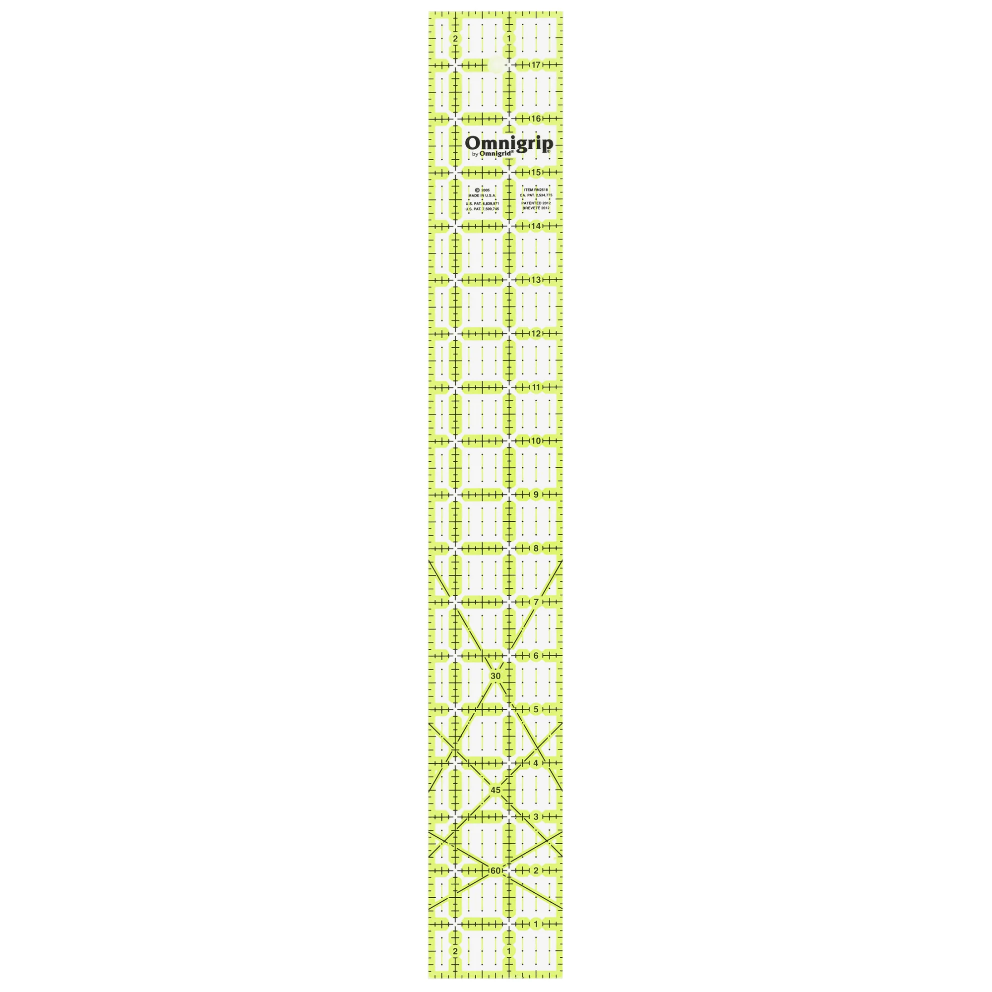 Neon Rectangle Ruler, 2-1/2" x 18"