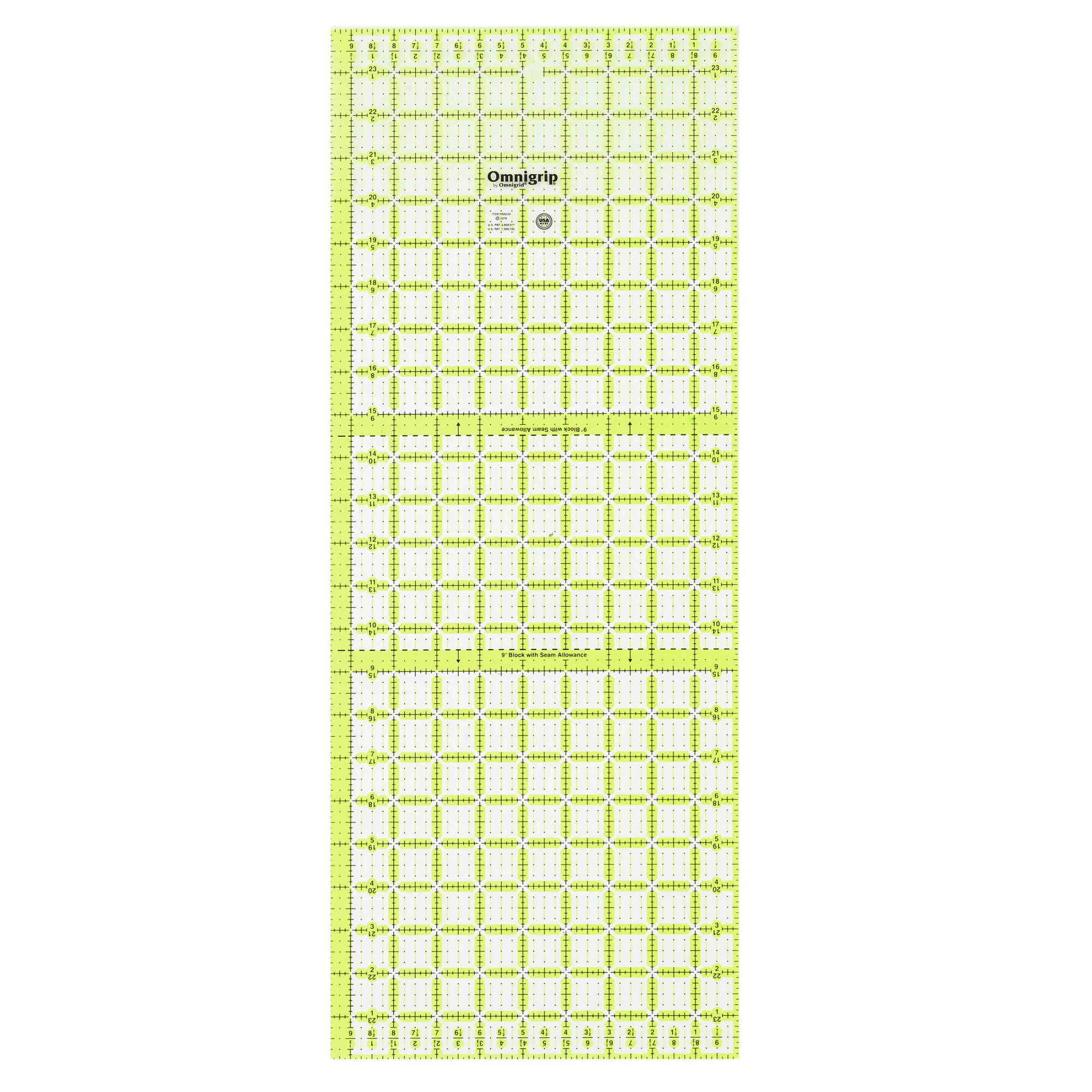 Neon Rectangle Ruler, 9-1/2" x 24"