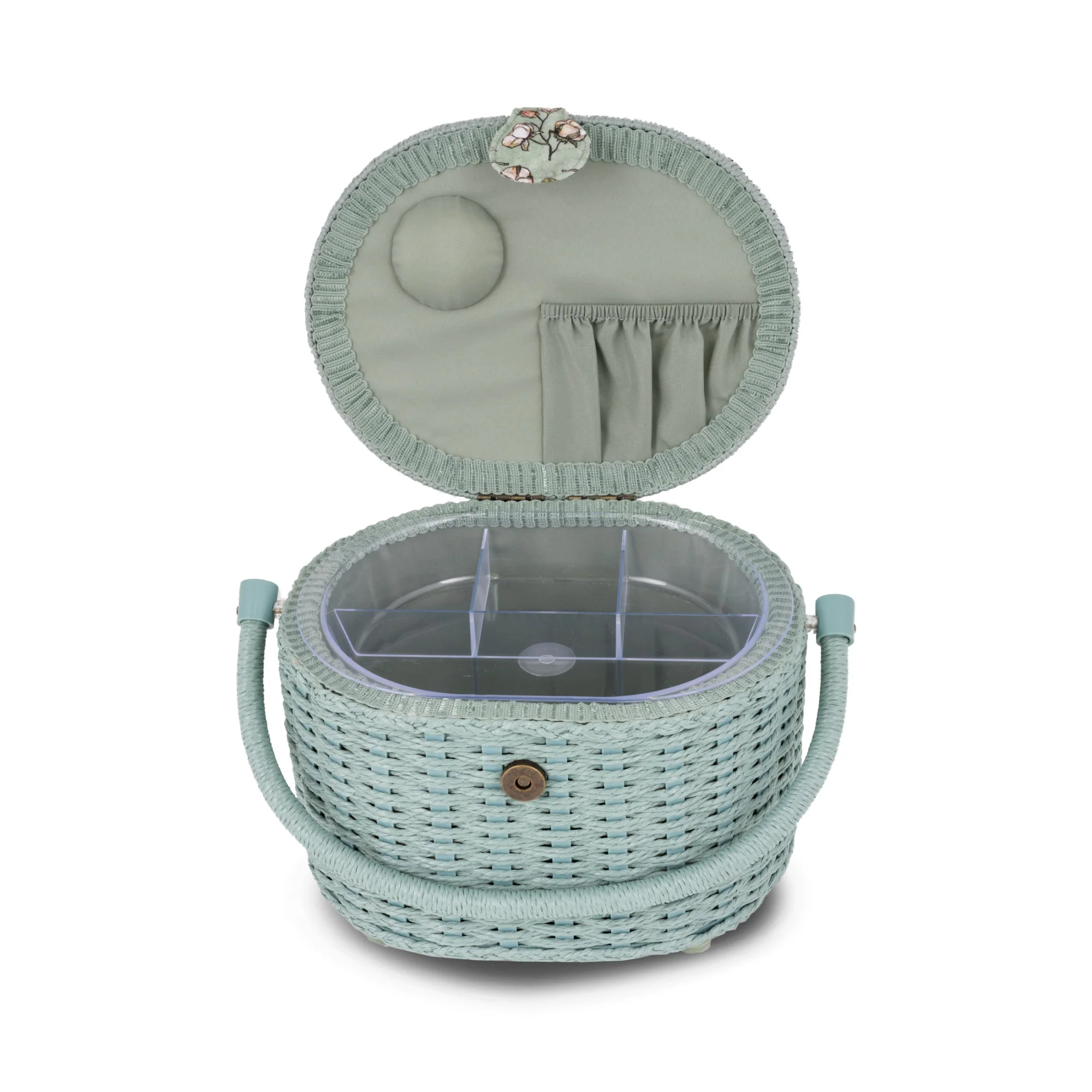 Oval Weaved Sewing Basket, Small - Image 3