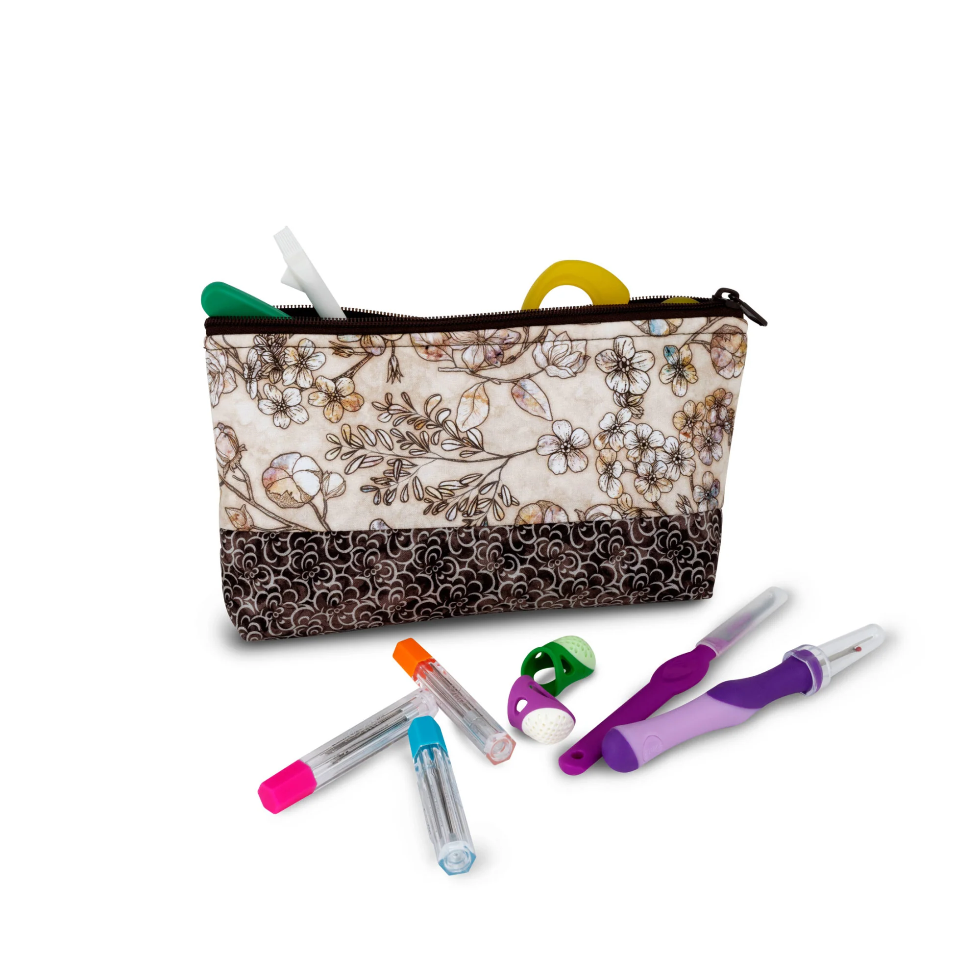 Rectangular Sewing Basket with Zippered Case, Medium - Image 6